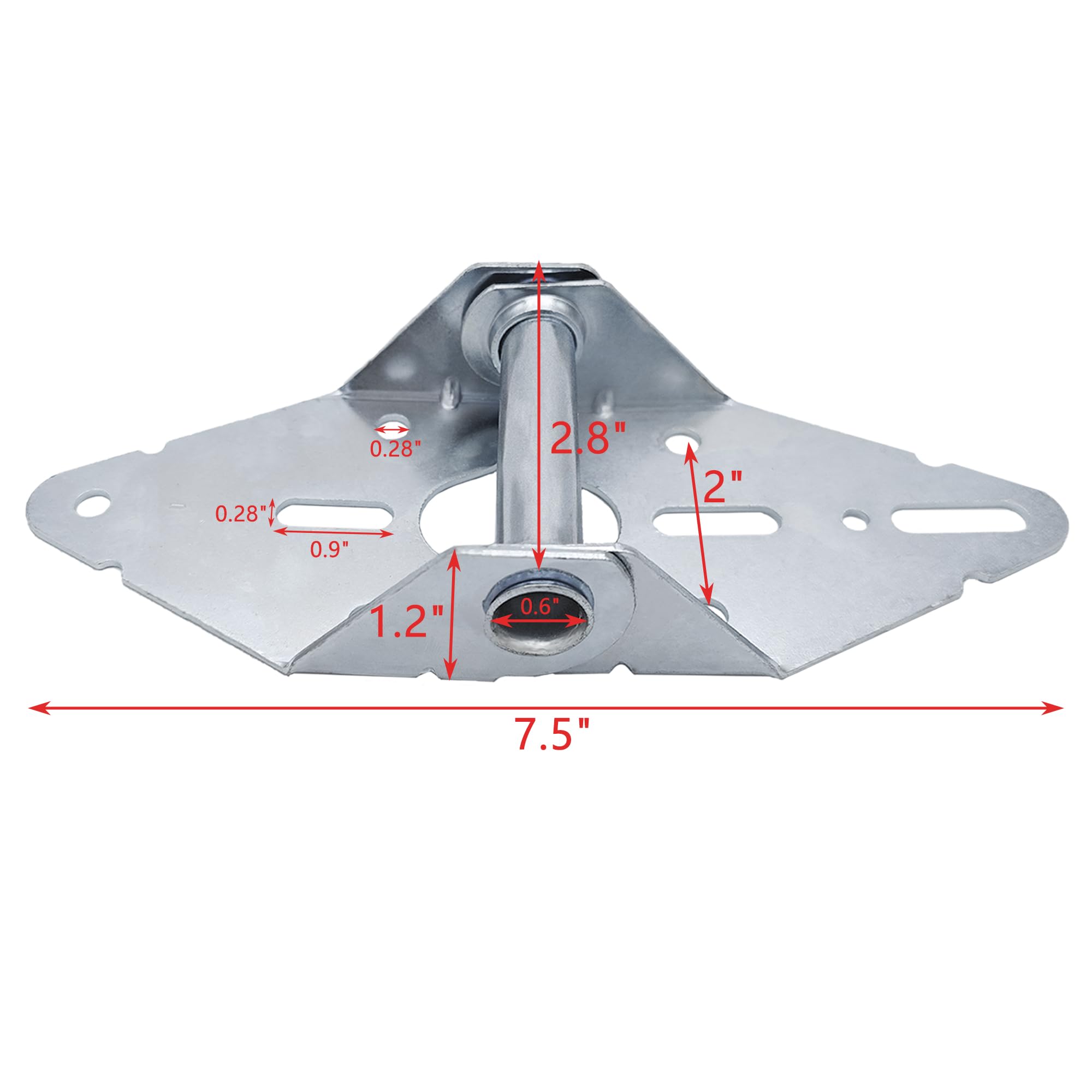 Garage Door Hinges - Heavy Duty 14-Gauge Steel with Galvanized Finish - 4 Pack for Residential & Light Commercial Use - Perfect for Garage Door Repair and Replacement