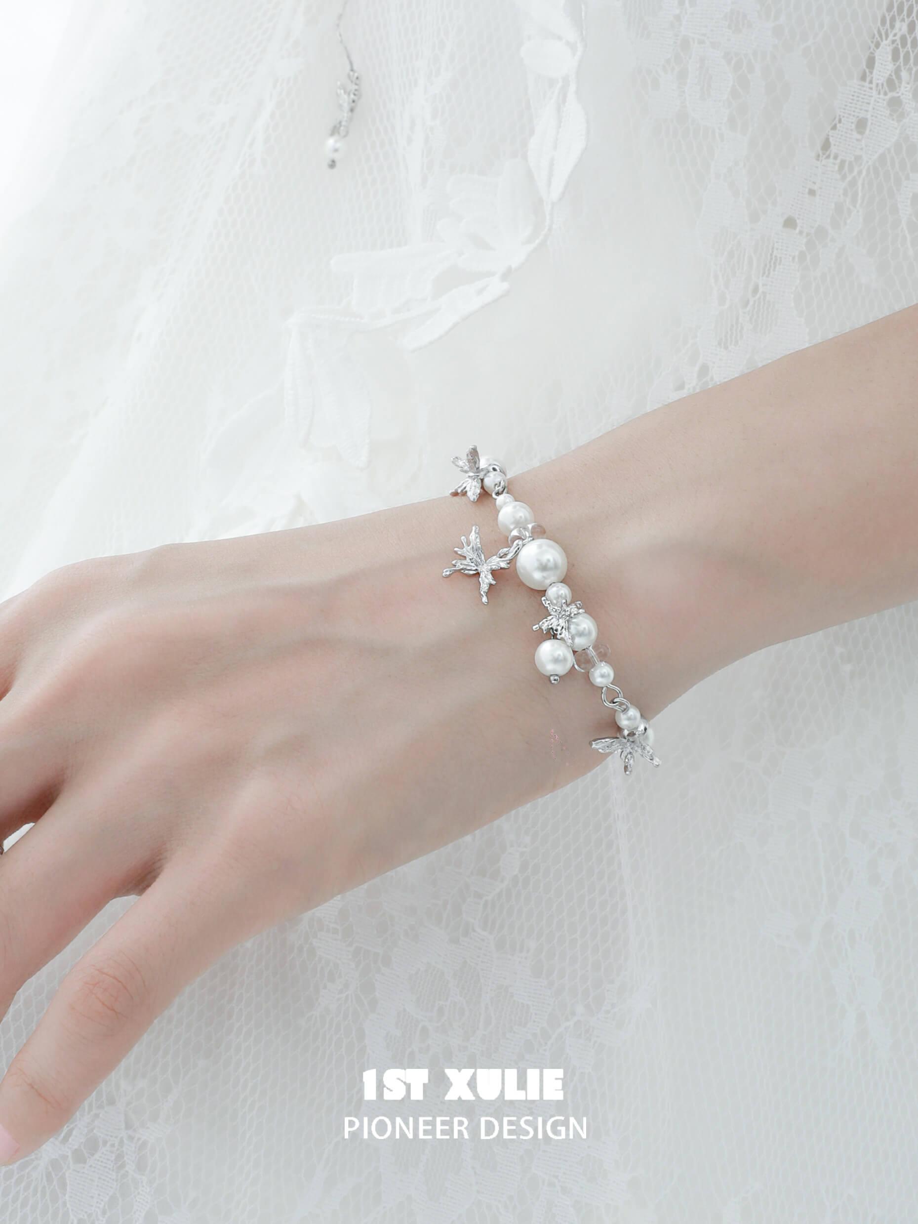 18K Gold Plated Butterfly Pearl Bracelet for Women - Elegant Fashion Jewelry Gift for Birthday, Anniversary & Special Occasions
