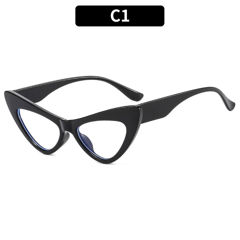 CCspace Women's Full Rim Oversized Cat Eye Acetate Eyeglasses 53299 - Stylish Retro Frames for Women, Lightweight & Durable - Perfect for Work, Reading, and Fashion Accessories