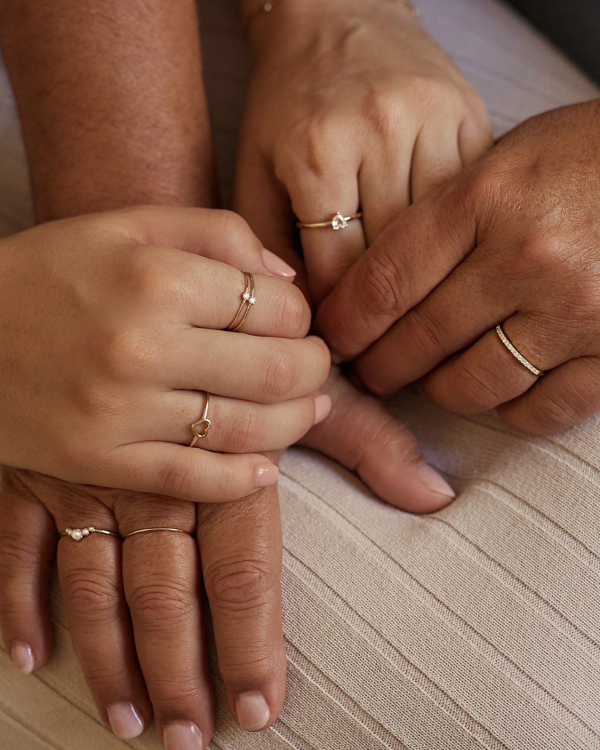 14K Solid Gold Pure Love Ring for Women - Elegant & Dainty Wedding Band, Engagement Ring, Anniversary Gift - Perfect for Everyday Wear & Special Occasions