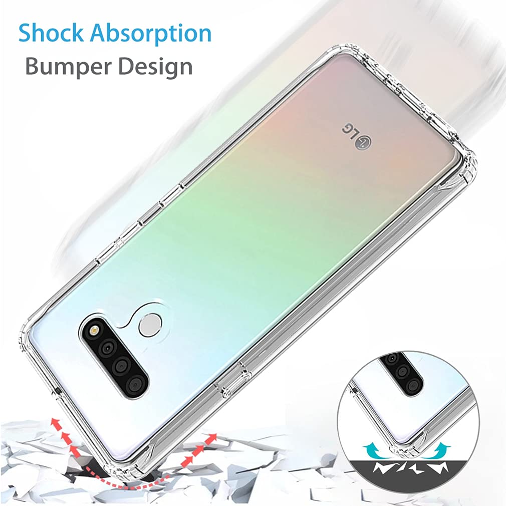 Clear Shockproof TPU Phone Case for LG Stylo 6 - Crystal Transparent Protective Cover with Bumper Design | Perfect for Women & Girls | Everyday Protection, School, Work & Travel