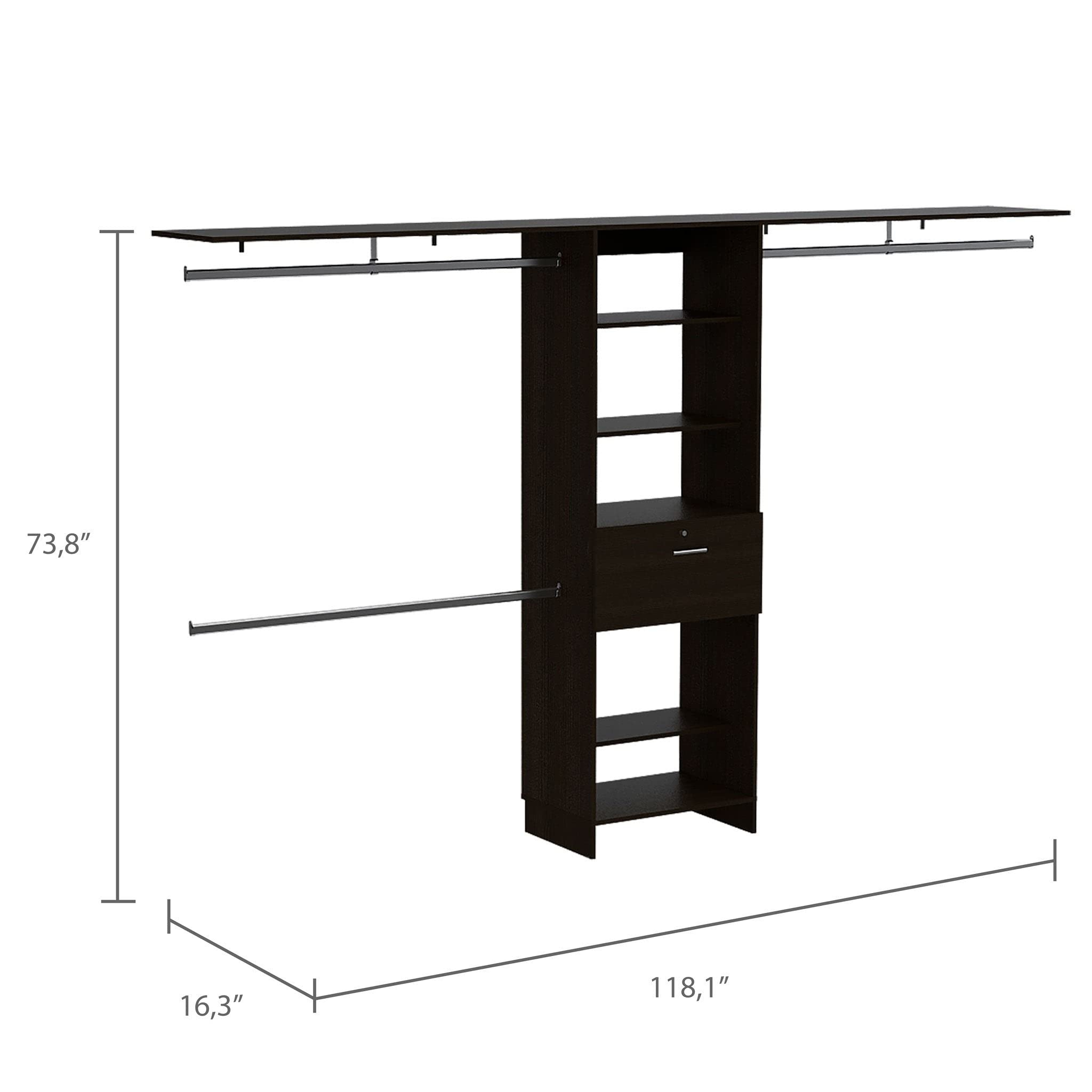 Broncos Closet 3-Drawer Storage Organizer for Bedroom - Perfect for Clothes, Accessories & Small Items Organization
