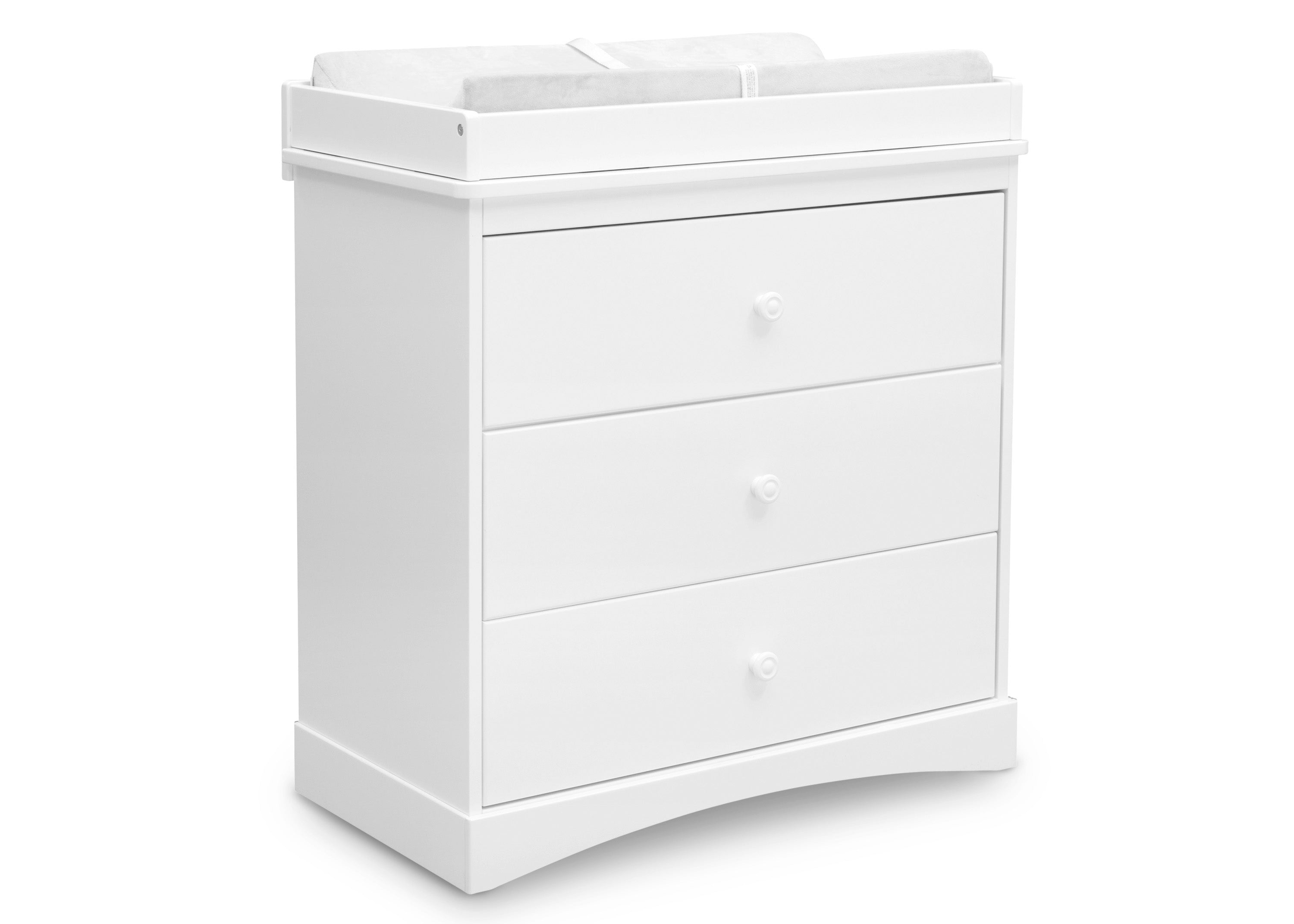 Sutton 3 Drawer Dresser with Changing Top & Interlocking Drawers - Nursery Dresser with Baby Changing Table for Newborns - Perfect for Baby Room Organization & Storage