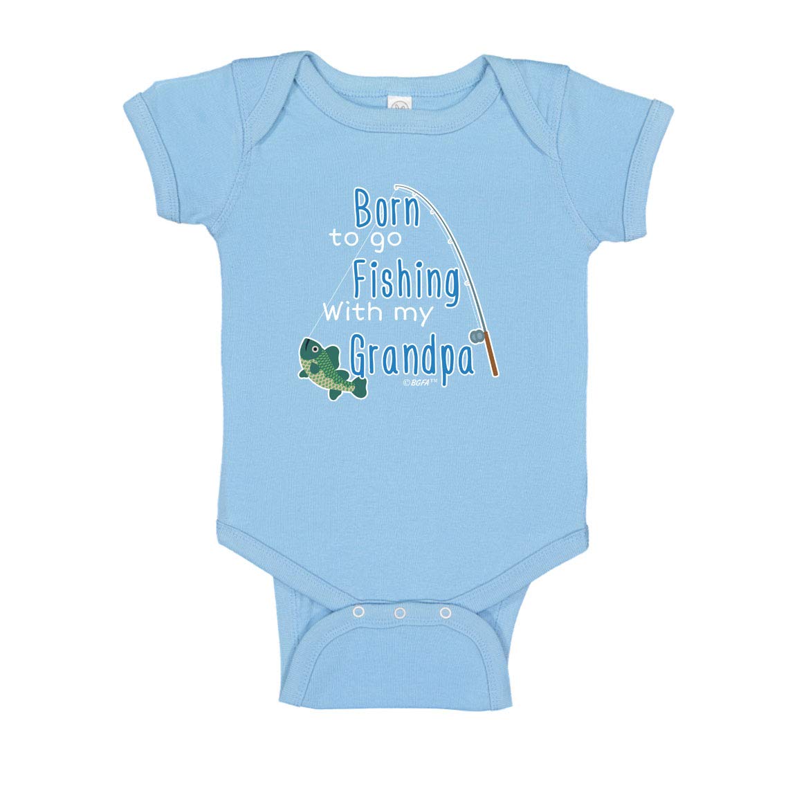 Born to Go Fishing with My Grandpa Baby Bodysuit - Cute Outfit for Fishing Trips & Family Photos