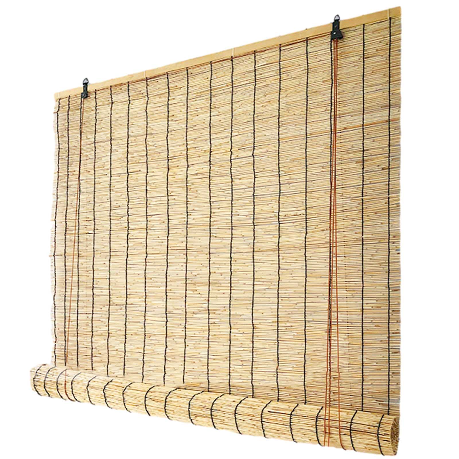 YiLing Bamboo Roller Shades - Natural Reed Window Blinds for Patio, Garden & Balcony | Breathable Roman Shades for Indoor & Outdoor Decor | Perfect for Living Room, Bedroom & Sunroom