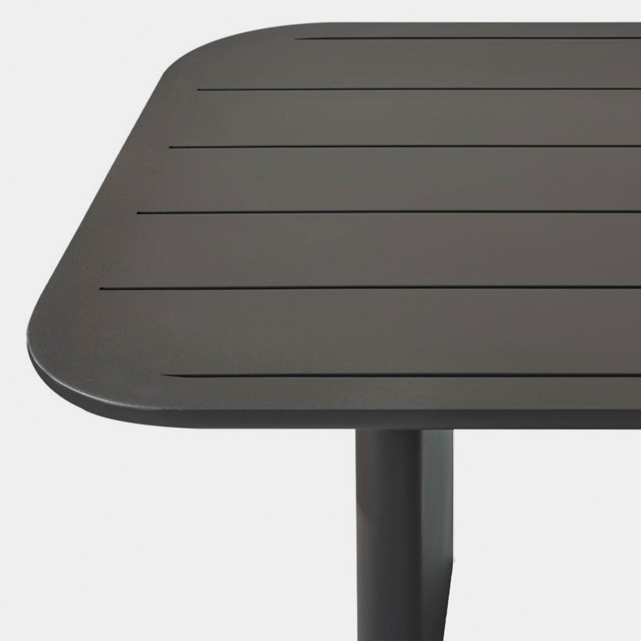 Victoria Aluminum Slatted Dining Table 108