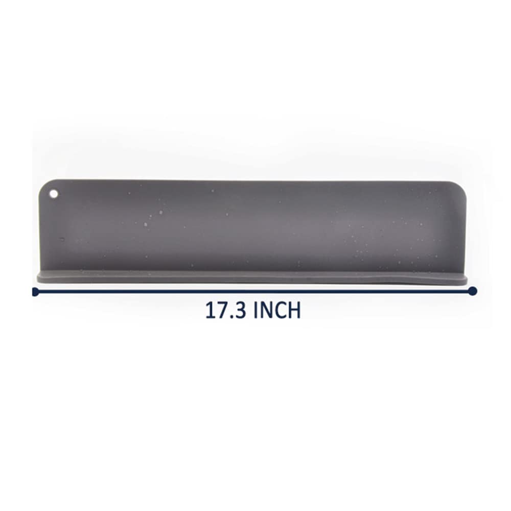 VALINK Sink Splash Guard with Suction Cups - 17.3 Inch Water Barrier for Bathroom & Kitchen Sink - Prevent Water Splashes While Washing Dishes, Brushing Teeth & Handwashing