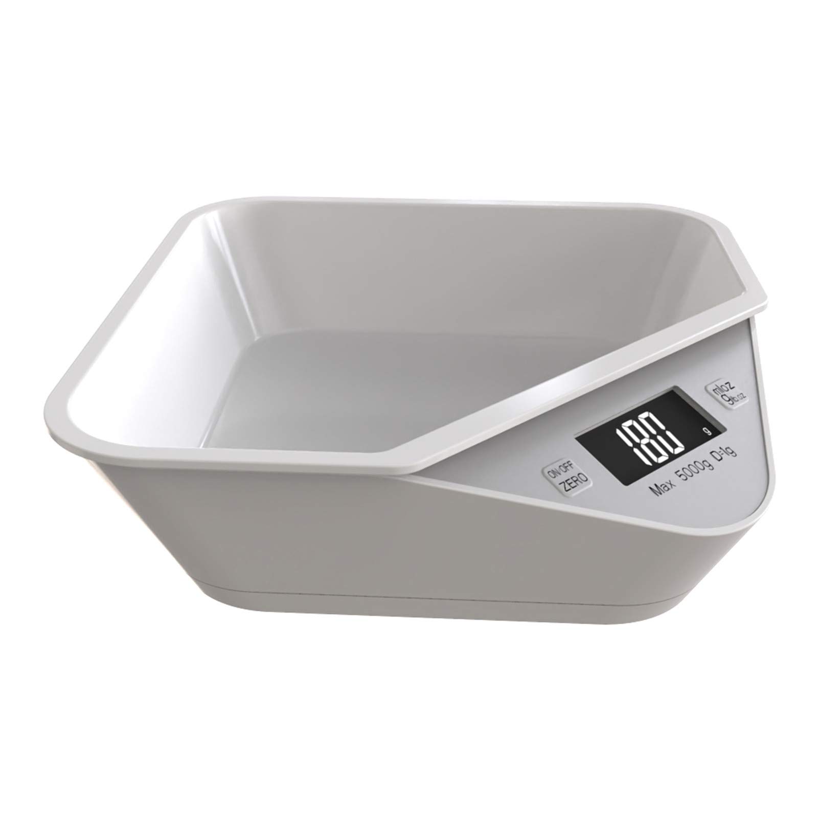 SHANZG 5Kg Electronic Kitchen Scale with Detachable Double Bowl Design, Lightweight Food Scale for Precise Weighing, Ideal for Cooking, Baking, and Pet Feeding