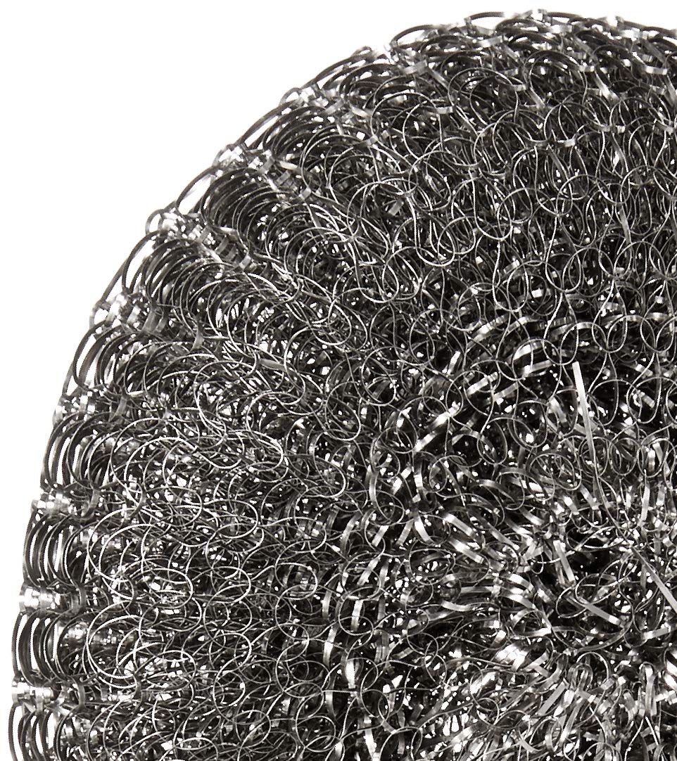 Outset 76228 Stainless Steel Replacement Mesh Scrubbers - Durable Kitchen Scouring Pads for Pots, Pans & Cookware Cleaning - 12 Pack