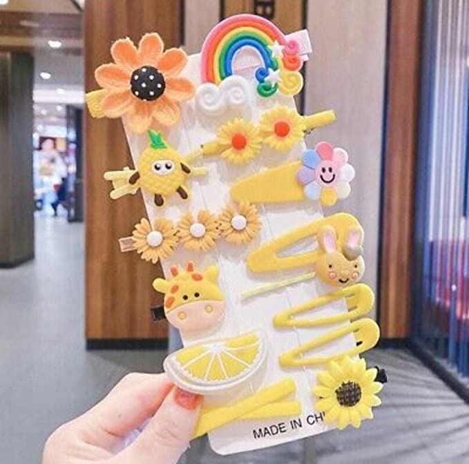 **Unicorn Hair Clips for Girls - 4-Piece Set (3 Metal Barrettes + 1 Silicone Clip) - Cute Hair Accessories for Women & Baby - Perfect for School, Parties & Everyday Styling**