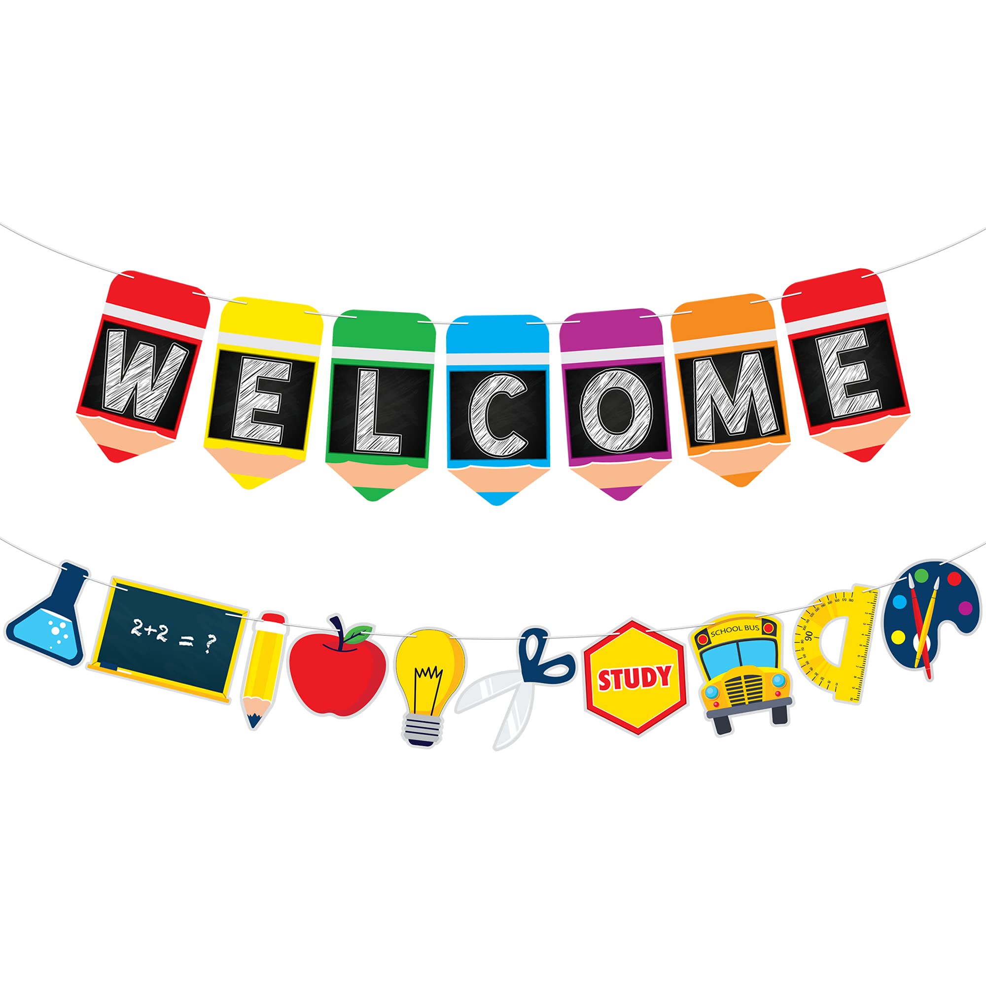 KatchOn Large 10 Feet Welcome Banner for Back To School Decorations - No DIY Required | Perfect for Back To School Party, Classroom Decor & First Day of School Backdrop | Great for School Events, Classroom Walls & Photo Booths