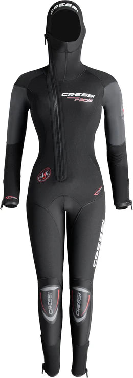 Cressi Facile 8mm Neoprene Wetsuit for Women - Warm & Flexible Scuba Diving, Snorkeling & Water Sports Gear