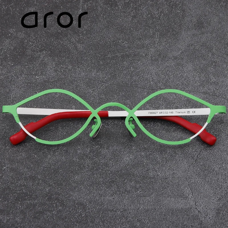 Aror Unisex Full Rim Small Oval Titanium Eyeglasses 464832 - Lightweight & Durable Frame for Reading, Work & Everyday Use