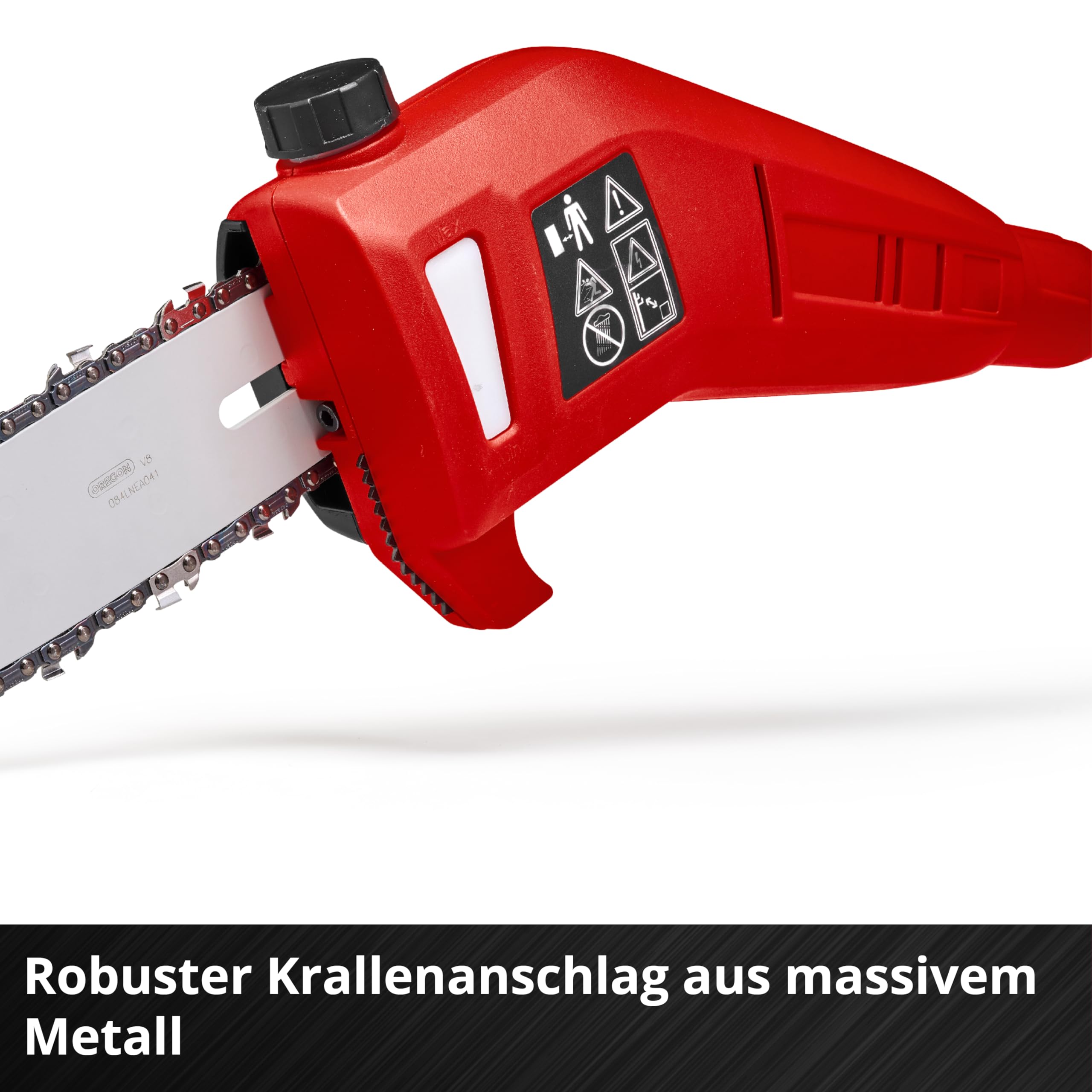 Einhell GC-LC 18/20 Li T-Solo Cordless Pole Chainsaw - 18V Lithium-Ion Battery (Not Included), 20cm Bar Length, 30° Tiltable Motor Head, Extension Pole, Metal Gear - Perfect for Tree Trimming, Pruning & Yard Maintenance