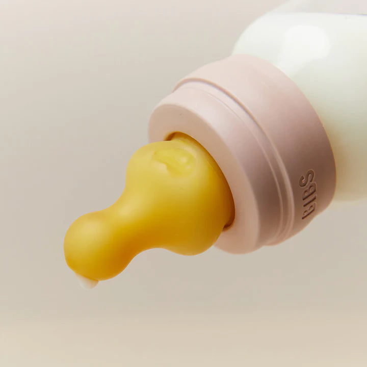 BIBS Baby Bottle Latex Nipple 2-Pack | Natural Rubber Pacifier for Newborns & Infants | Perfect for Breastfeeding Transition & Soothing