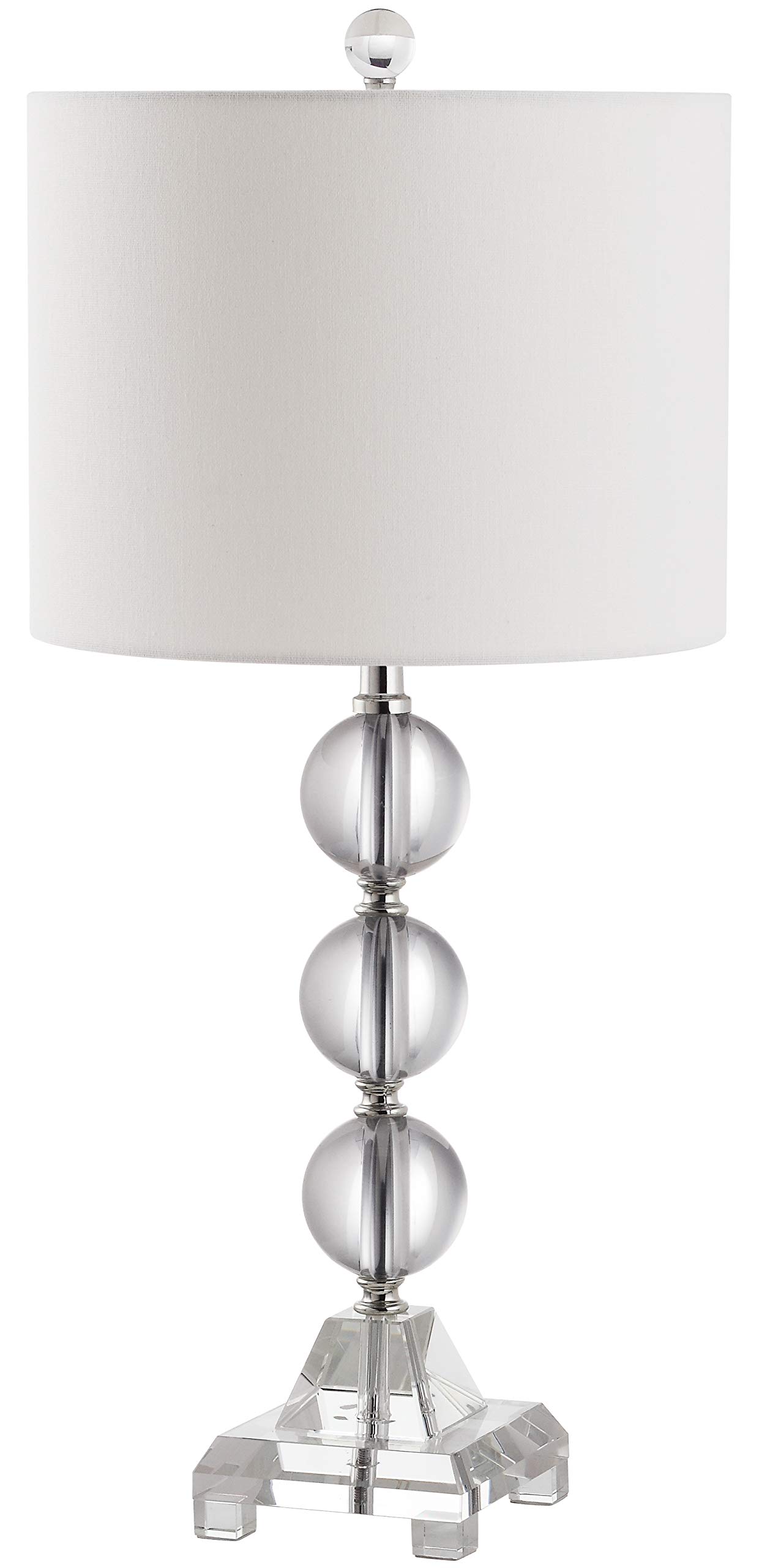 SAFAVIEH Fiona Crystal Stacked Ball Table Lamp Set of 2 - 24 Inch Modern LED Bedside Lamp for Bedroom, Living Room & Office (Bulbs Included) | Elegant Nightstand Lighting for Home Decor & Reading