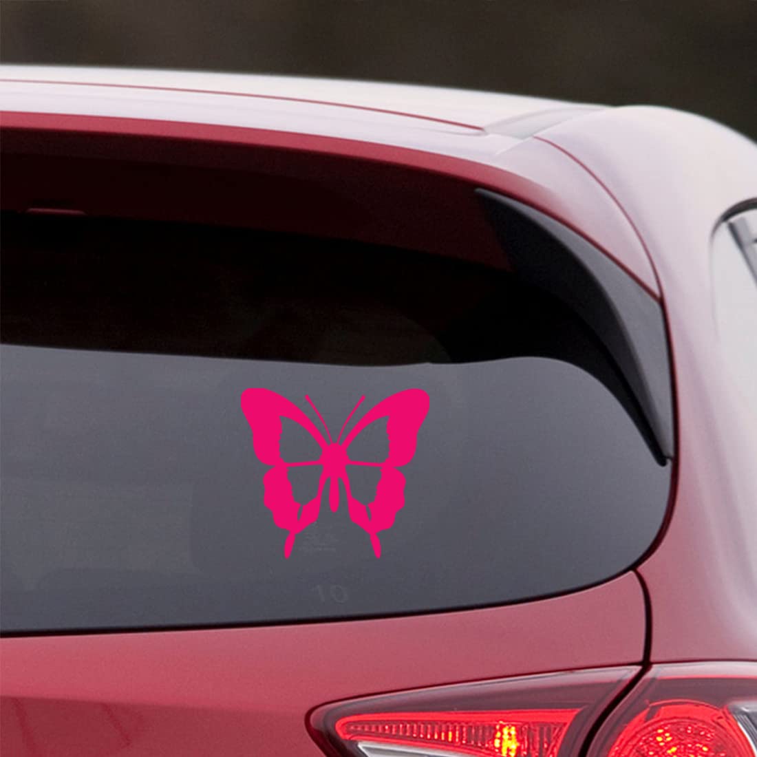 Premium Waterproof Vinyl Decal Stickers - Butterfly Animal Design (Pink, Set of 2) for Laptop, Phone, Helmet, Car Window, Bumper, Mug, Cup, Door & Wall Decoration - Perfect for DIY Crafts, Home Decor & Personalizing Your Belongings