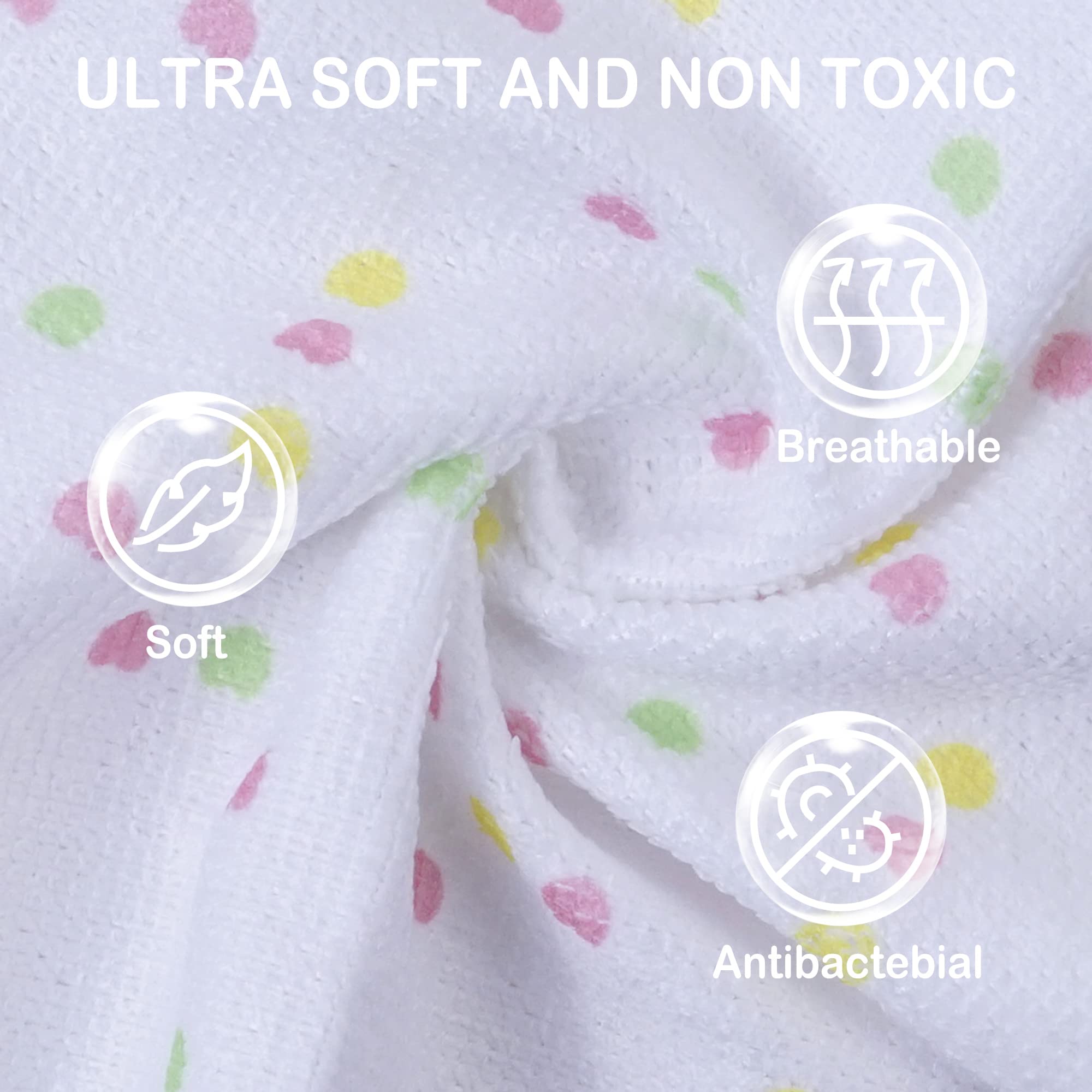 24 Pack Ultra Soft Baby Washcloths - Extra Absorbent & Gentle for Sensitive Skin | 9x9 Inch Unicorn Design Wash Cloths for Boys & Girls | Perfect for Bath Time, Face Cleaning & Newborn Care