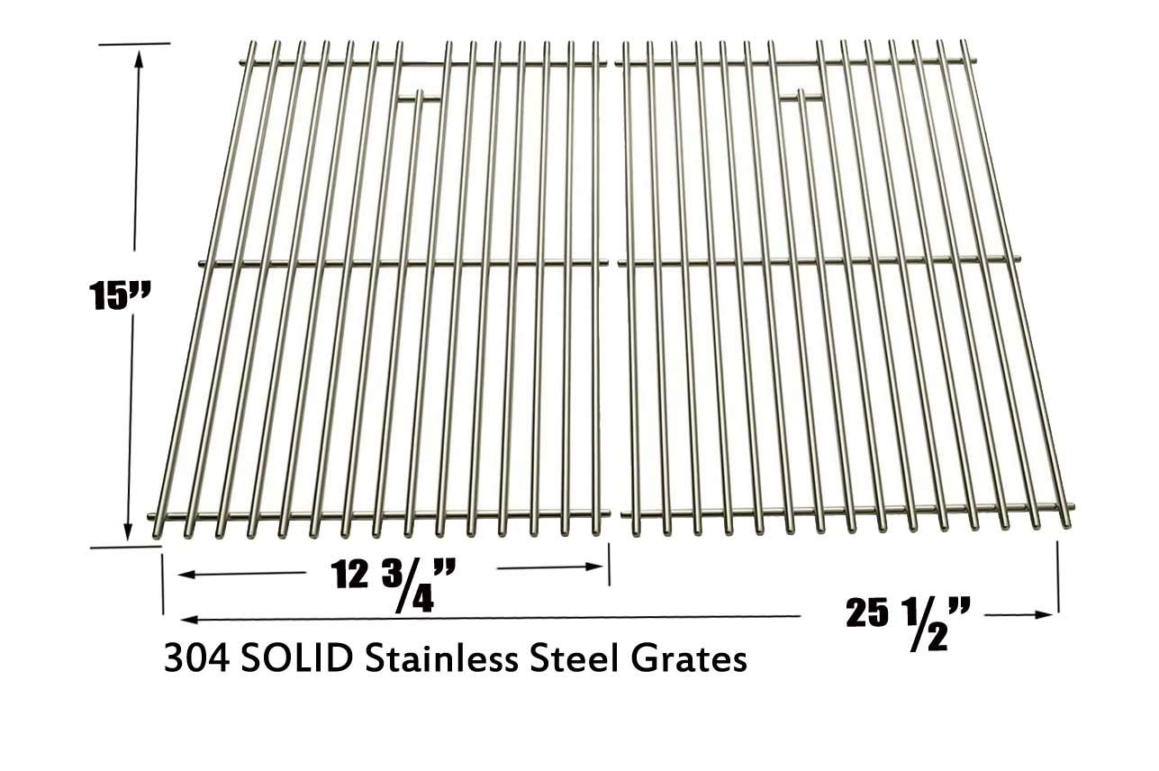 Broil King Connoisseur Stainless Steel Cooking Grates - Set of 2 (Fits Crown 10/20/40/70/90 & Signet 90 Models) | Durable BBQ Replacement Grills for Outdoor Grilling, Backyard Cookouts & Patio Entertaining