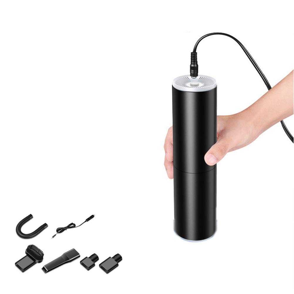 Temkin Portable Handheld Vacuum Cleaner | Wet Dry Car Vacuum with HEPA Filter | Powerful Suction for Pet Hair, Carpet & Car Cleaning | Compact Design for Home, Office & Travel Use (Black)