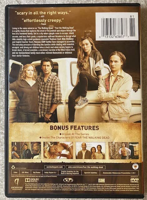 Fear The Walking Dead Season 1 DVD - Complete First Season of AMC's Hit Zombie Series | Perfect for Horror Fans & Post-Apocalyptic Drama Lovers