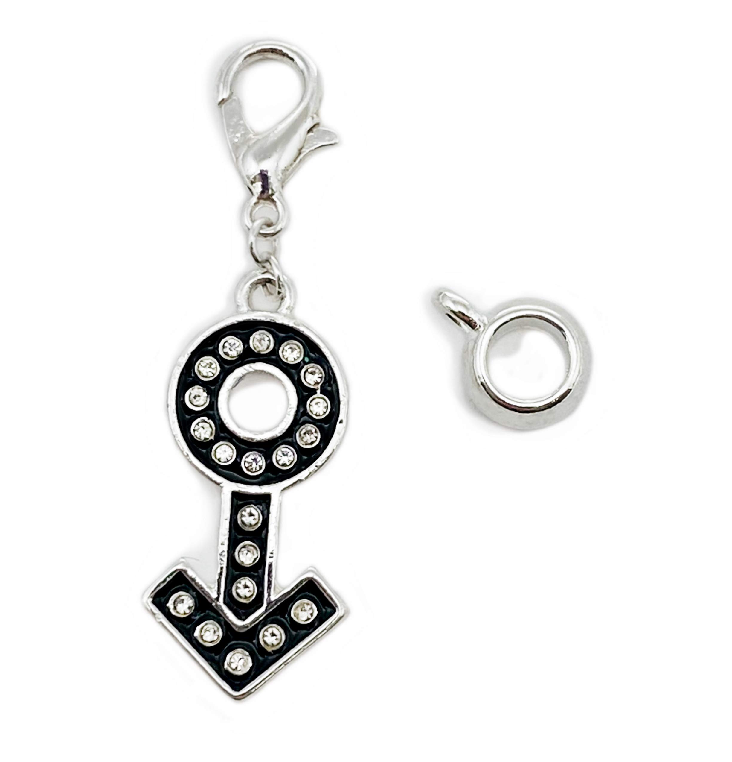 Rhinestone Crystal Charms for Bracelet, Anklet & Necklace - Hot Wife, Queen, Queen of Spades, BBC, QOS, Swinger & Cuckold Jewelry - Perfect for Couples, Swingers & Lifestyle Events