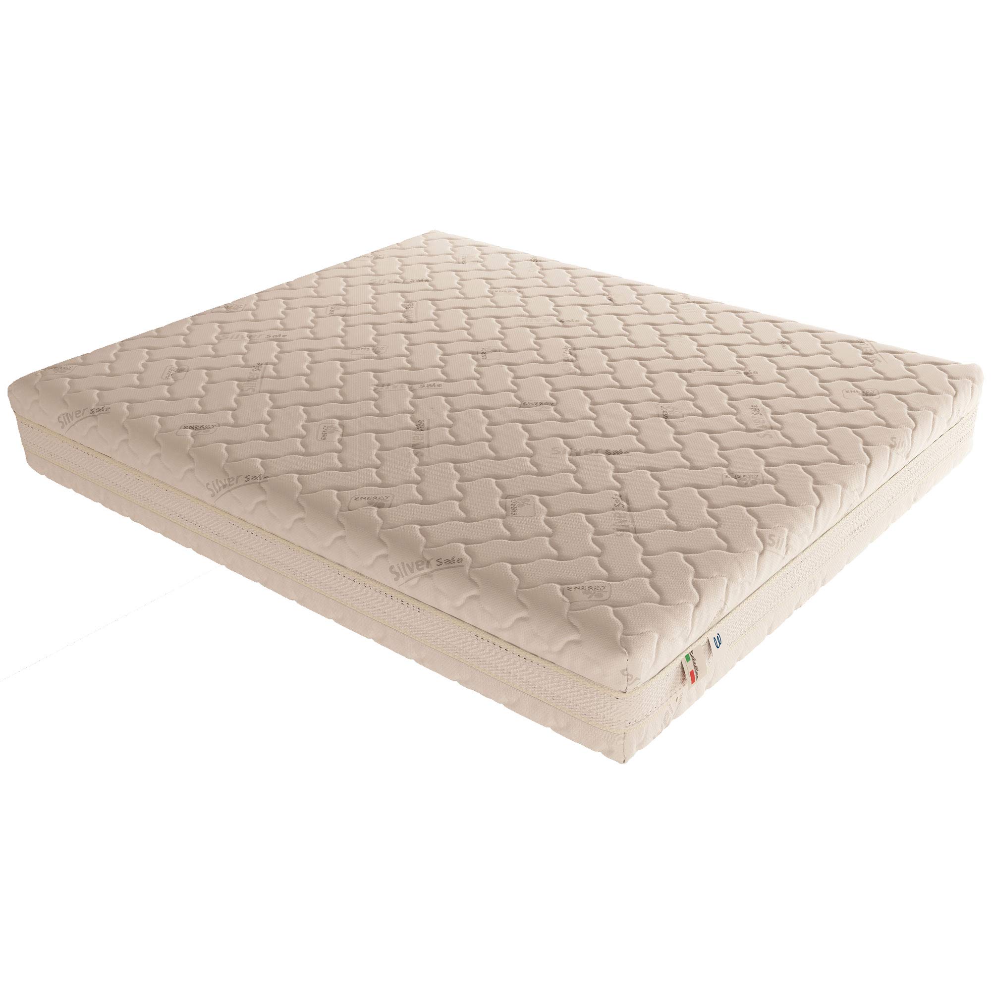 Baldiflex Emporio 3-Layer Memory Foam Mattress - Queen Size 160x190cm, 23cm Height, Removable Silver Safe Cover - Perfect for Back Pain Relief & Pressure Point Support in Bedroom, Guest Room, or Dorm