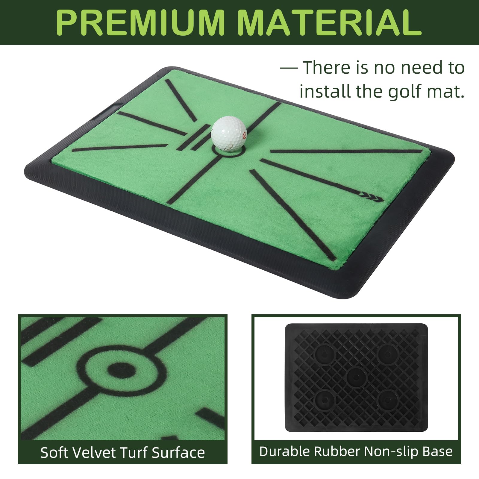 2 Pack Golf Hitting Mats - 17