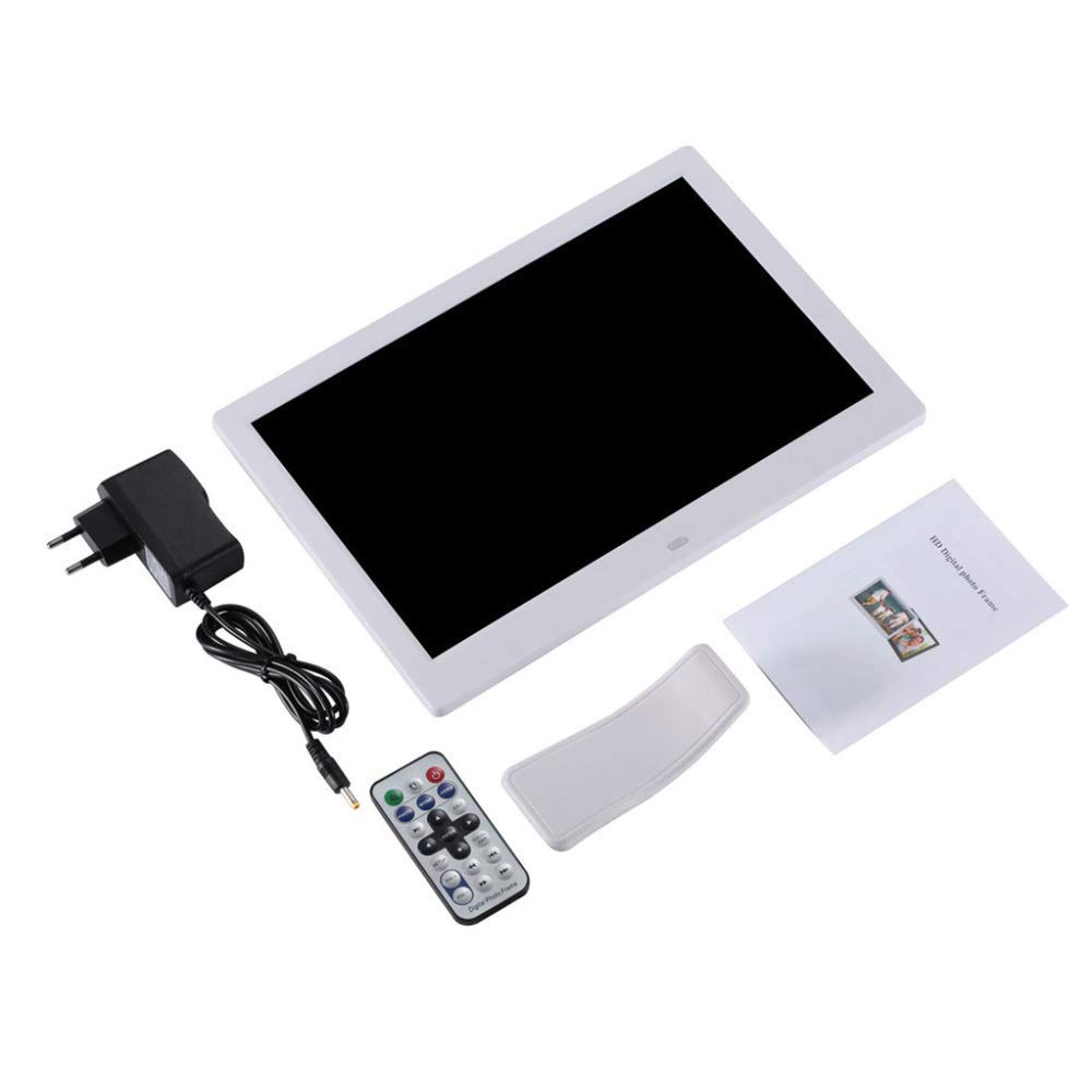 12 Inch Digital Picture Frame - 1280x800 HD Display with Remote Control | Electronic Photo Frame for Photos, Videos, Music, Clock & Calendar | Supports SD/USB | Perfect for Home Decor, Office Display & Gift Giving