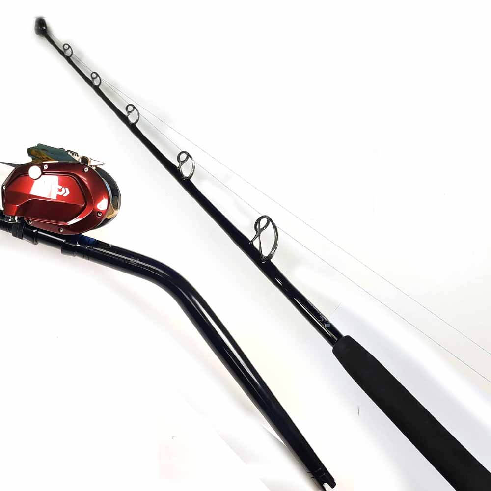Daiwa Seaborg 1800MJ Electric Fishing Reel with 6' 80lb Capt Harry Sword Rod Combo - Perfect for Deep Sea Fishing & Swordfish Hunting