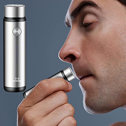 Washable Portable Electric Shaver for Men & Women - USB Rechargeable Cordless Travel Shaver with Fast Charging | Perfect for Business Trips, Gym, Travel & Daily Use (Silver)
