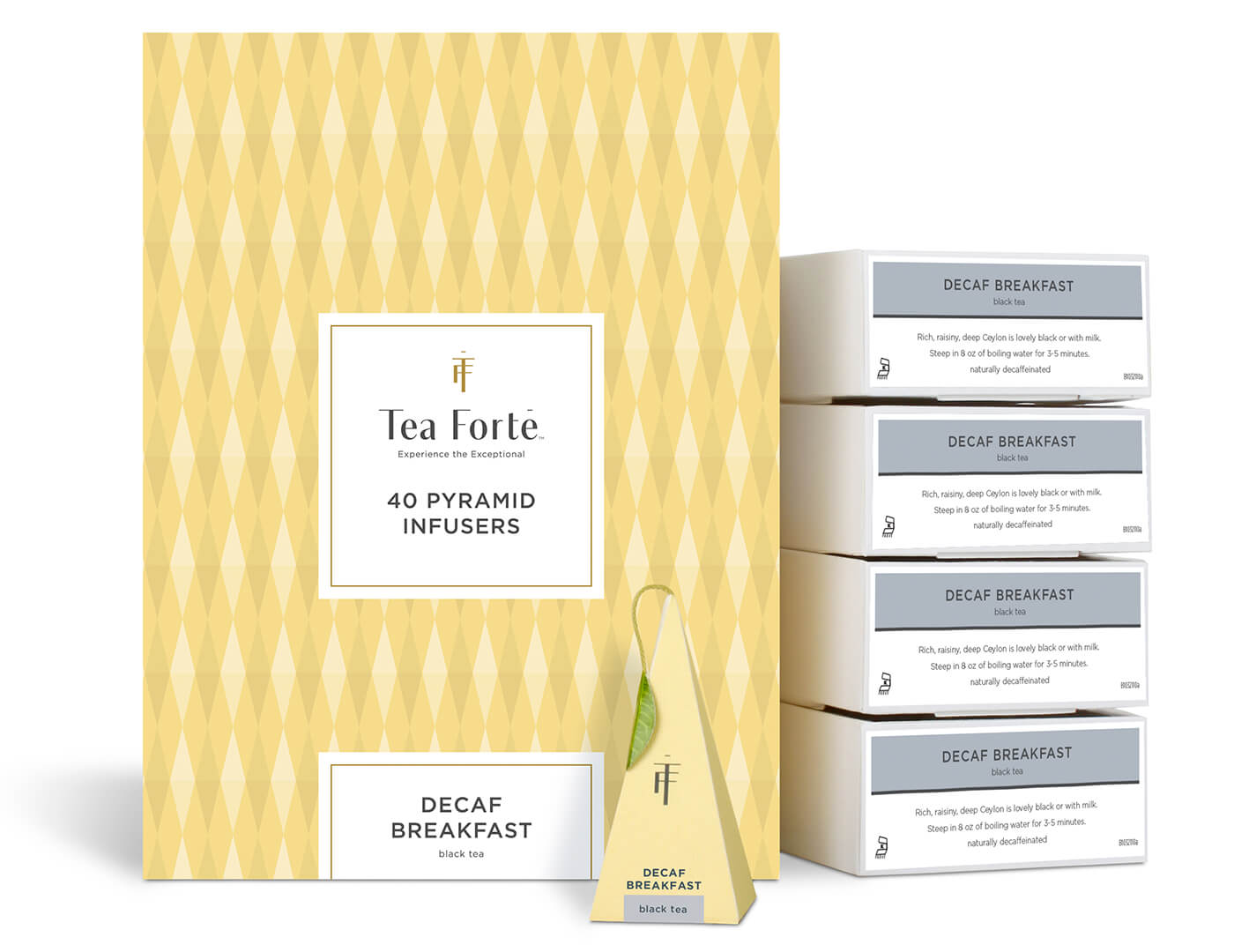 Organic Decaf Breakfast Tea Bags - 40 Count | Caffeine-Free Black Tea for Morning & Relaxation | Perfect for Home, Office & Gifting