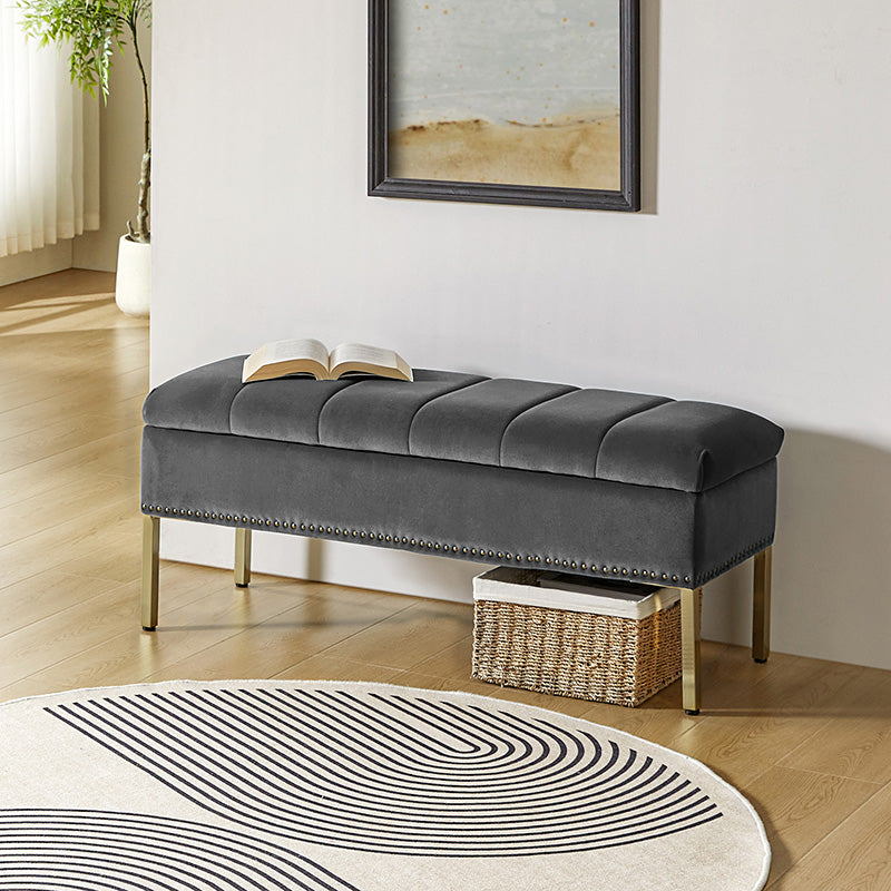 Egmund Upholstered Flip Top Storage Bench - Stylish Ottoman with Hidden Storage for Bedroom, Living Room & Entryway - Perfect for Home Organization & Extra Seating