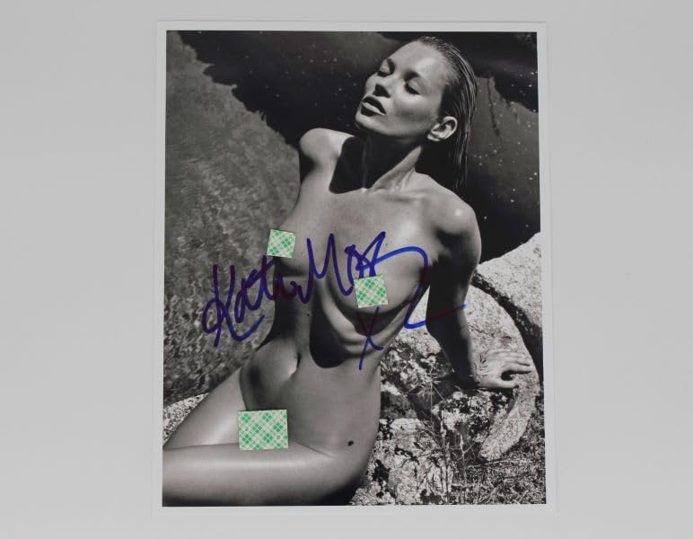 Kate Moss Signed Autographed B/W 8x10 Glossy Photo - Fashion Supermodel Pose - Limited Edition Collectible for Home Decor, Fan Gifts & Memorabilia Display