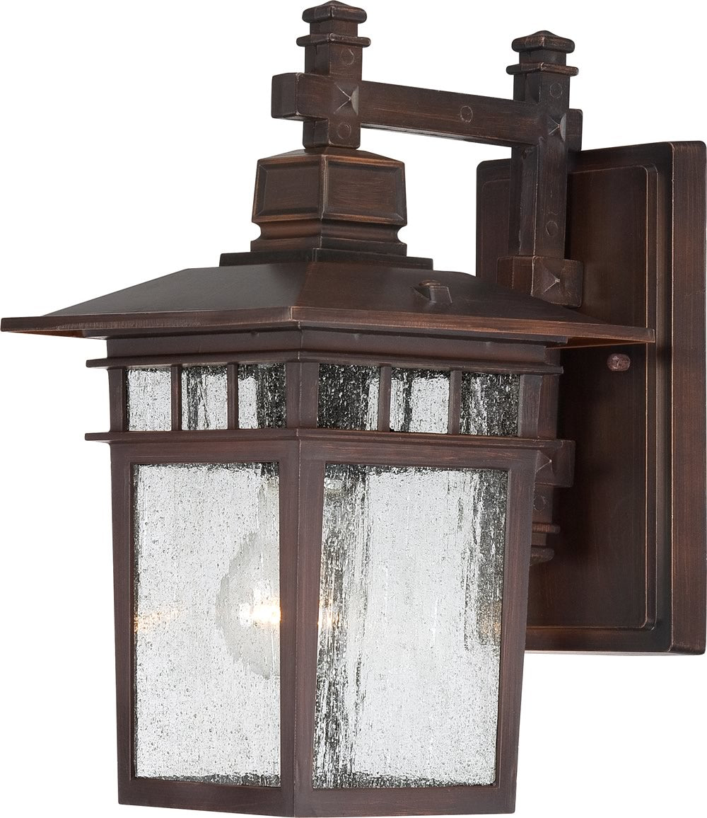 12H Cove Neck 1 Light Outdoor Rustic Bronze Wall Sconce - Weatherproof Exterior Lighting for Porch, Patio, Garden & Entryway
