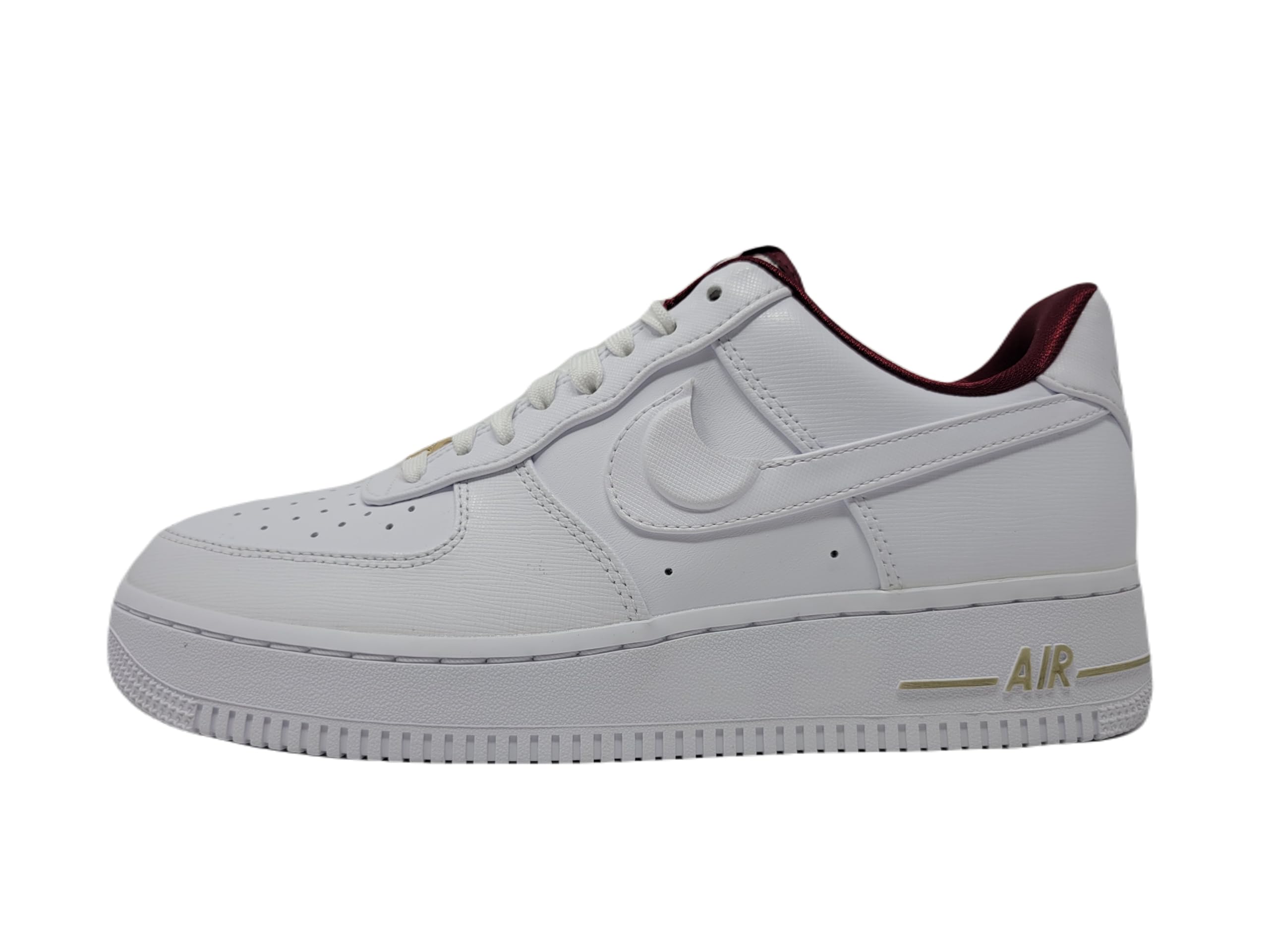 Nike Women's Air Force 1 '07 SE Sneakers - White/White-Team Red - Size 8 US - Casual & Athletic Shoes for Women - Perfect for Streetwear, Gym & Everyday Wear