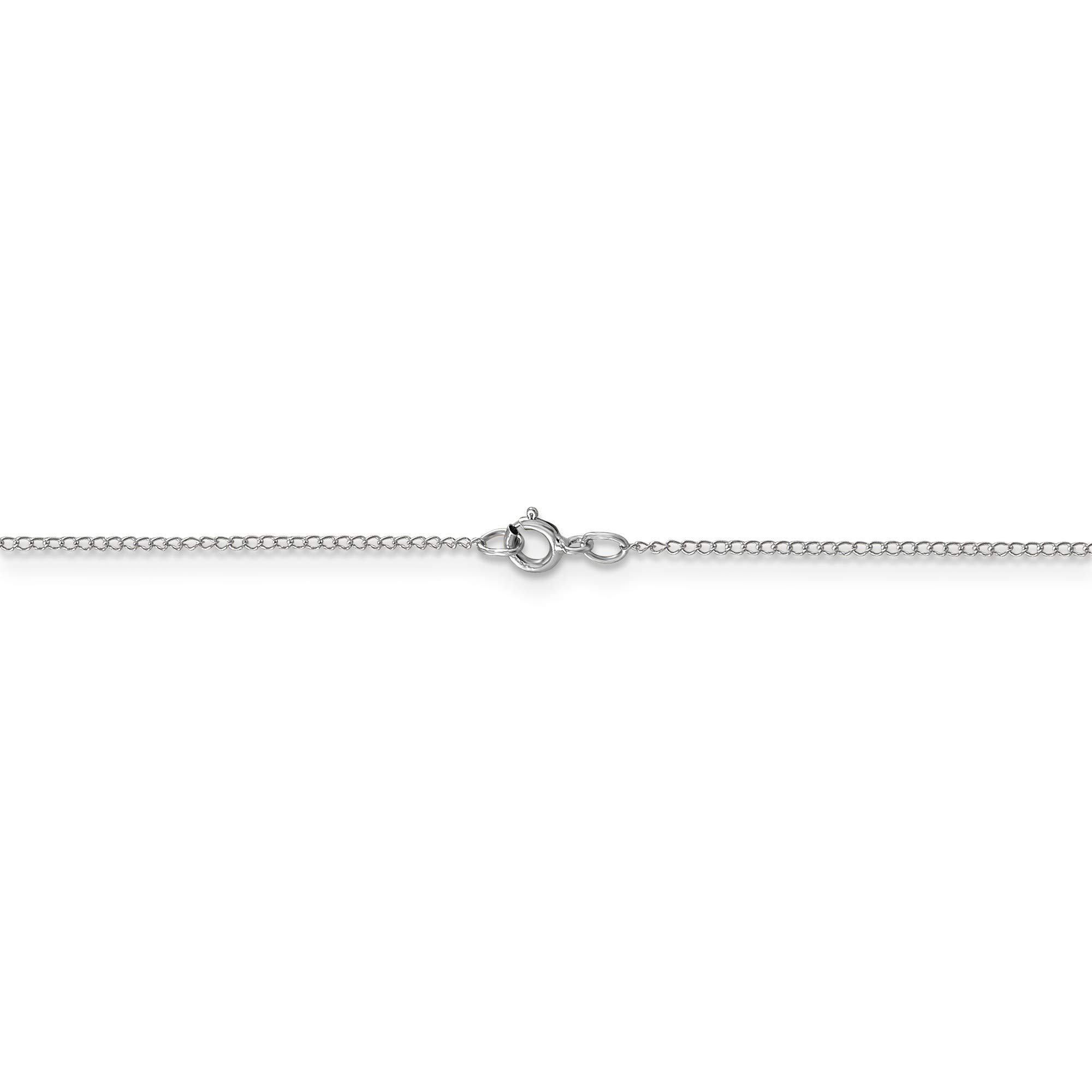 14K White Gold Carded Curb Chain Necklace - 20 Inch Length - Durable & Hypoallergenic Jewelry for Women & Men - Perfect for Everyday Wear, Gifts & Special Occasions