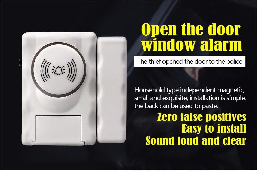 Wireless Home Security Alarm System for Doors & Windows - Burglar Alert Sensor with Instant Notification | Perfect for Apartments, Vacation Homes & Child Safety