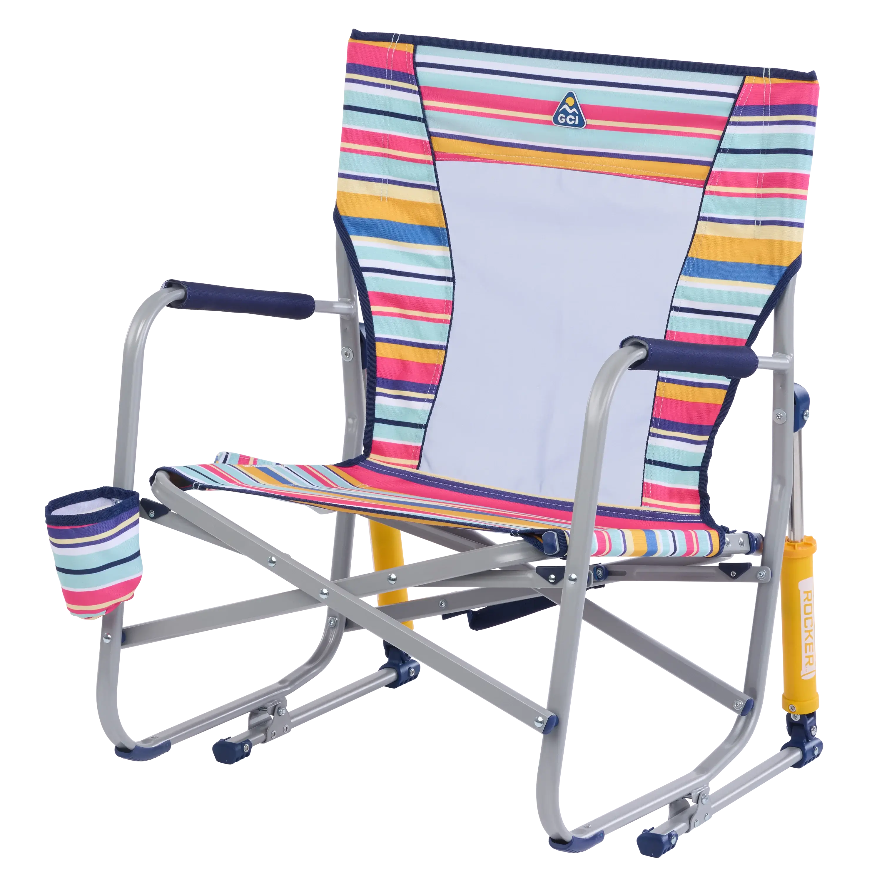 Premium Folding Beach Rocker Chair - Portable & Lightweight for Outdoor Relaxation at Beach, Pool, Camping, and Backyard