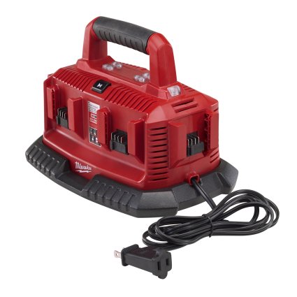 M18 Six Pack Sequential Charger - Milwaukee Tool No. 48-59-1806 | Fast Charging for M18 Batteries | Ideal for Construction, Power Tools & Outdoor Equipment