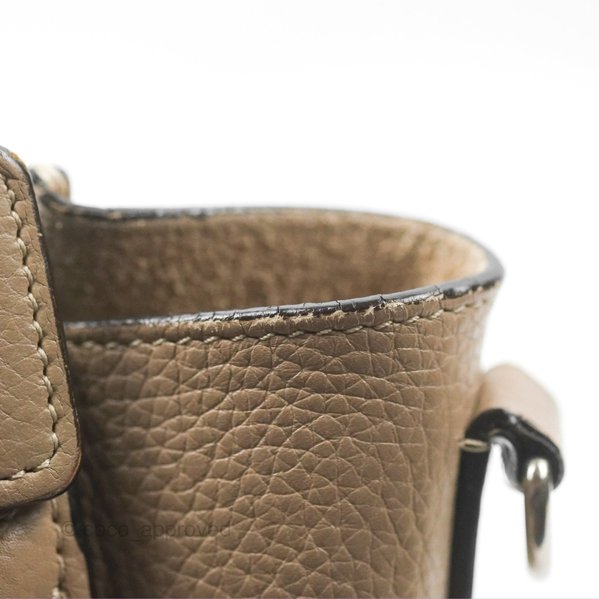 Celine Nano Luggage Bag in Dune Drummed Calfskin Leather - Stylish Crossbody Purse for Women, Perfect for Work, Travel & Everyday Use