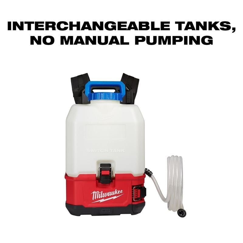 M18 18V Lithium-Ion Cordless Switch Tank 4 Gallon Backpack Water Supply Kit - Ideal for Outdoor Cleaning, Car Washing, and Garden Irrigation