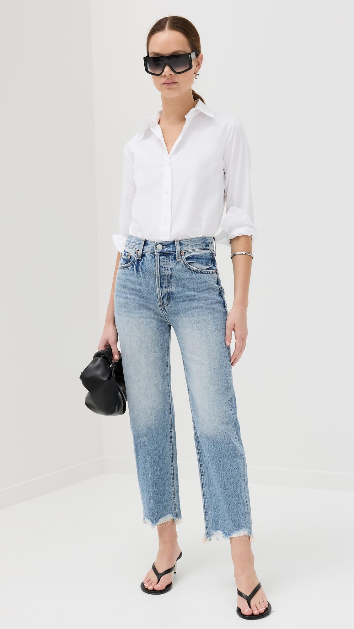Women's High Waisted Cassie Crop Jeans - Stretch Denim Skinny Ankle Jeans for Casual Wear & Everyday Outfits