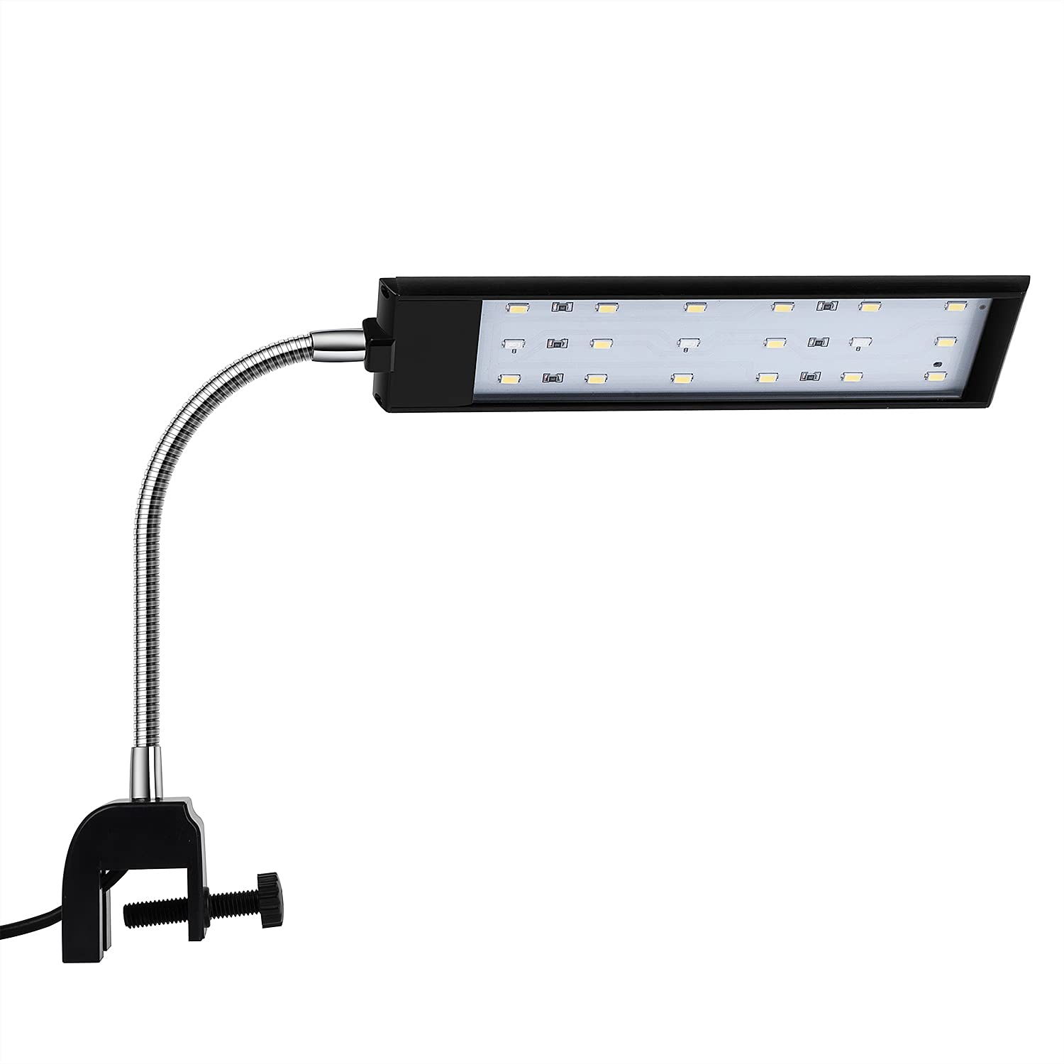 Best LED Aquarium Light for 5-10 Gallon Fish Tanks - Clip-On White & Blue 7W Lighting for Freshwater & Saltwater Aquariums - Perfect for Plant Growth, Coral Reefs, and Night Viewing