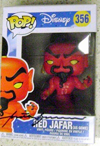 Jonathan Freeman Autographed 8x10 Funko Pop Photo - Disney Aladdin Genie Red Jafar Signed Collectible | Perfect for Disney Fans, Pop Culture Collectors & Autograph Enthusiasts