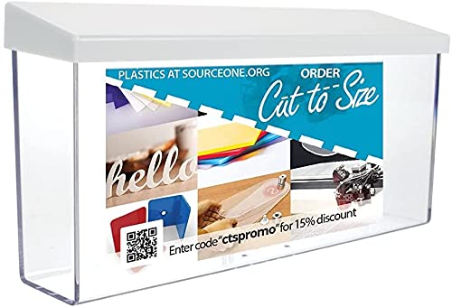 Source One Outdoor Acrylic Brochure Holder - Wall Mount Literature Dispenser for Restaurants, Hotels & Offices | Durable & Weatherproof
