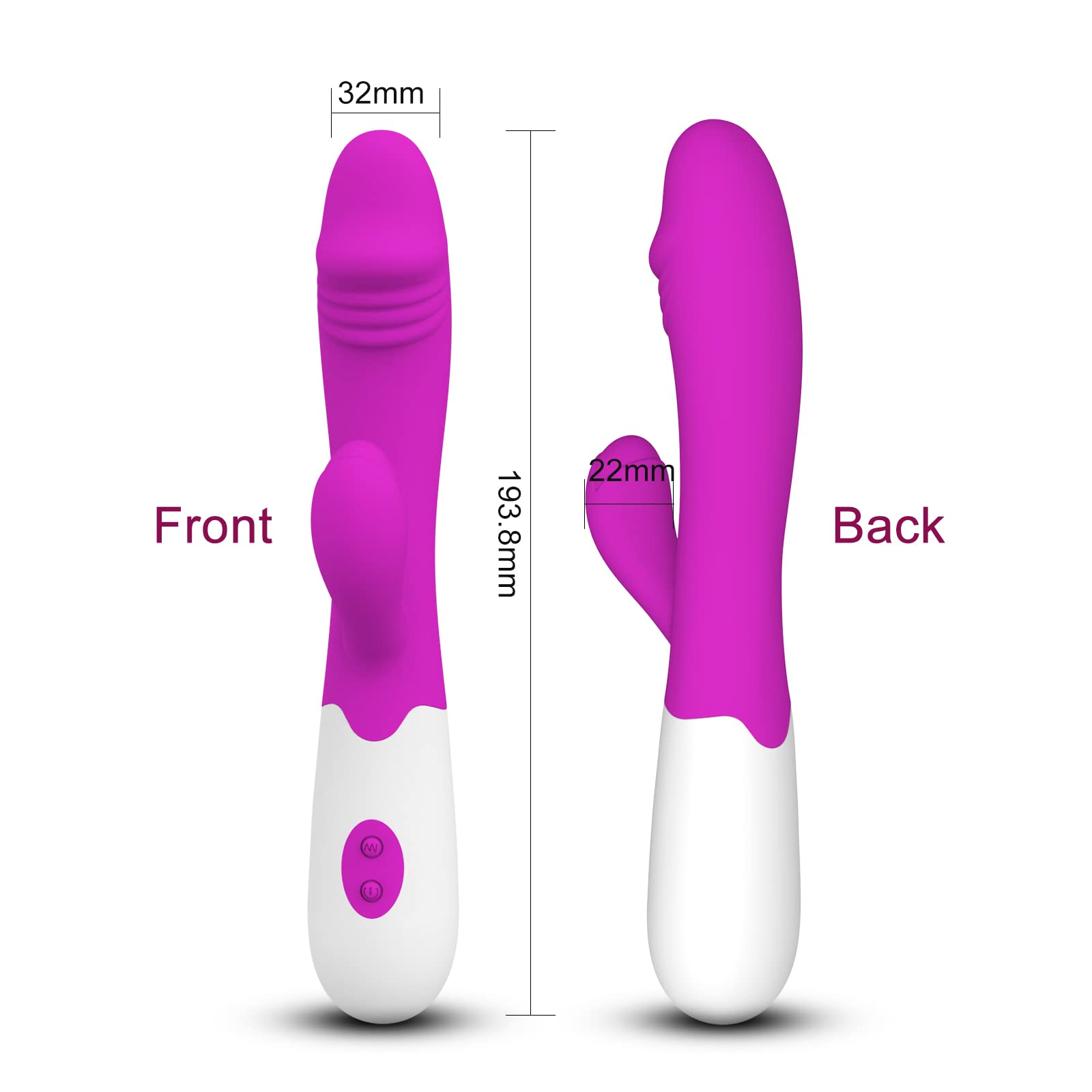 G Spot Vibrator - 12 Modes Rechargeable Dildo for Women & Couples - Intimate Pleasure