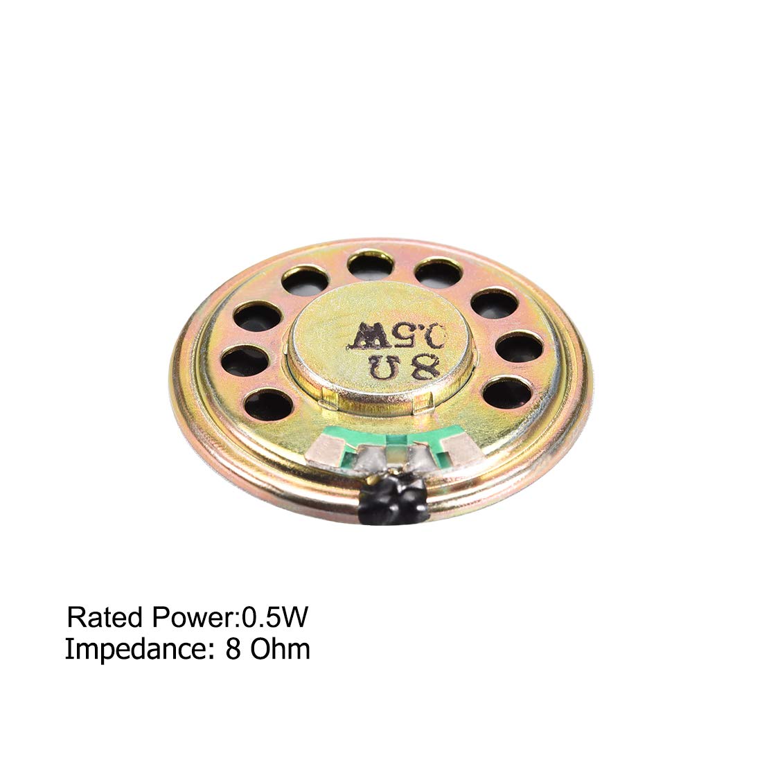 uxcell 0.5W 8 Ohm Mini Speaker - 30mm Diameter Internal Magnet Loudspeaker (4 Pack) - Perfect for DIY Electronics, Arduino Projects, and Small Audio Devices