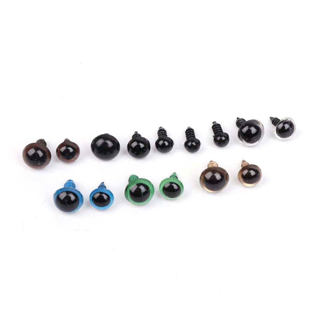 264pcs Black Plastic Safety Eyes for Doll Making - Animal & Stuffed Toy Craft Supplies - Perfect for DIY Amigurumi, Plush Toys, and Handmade Dolls