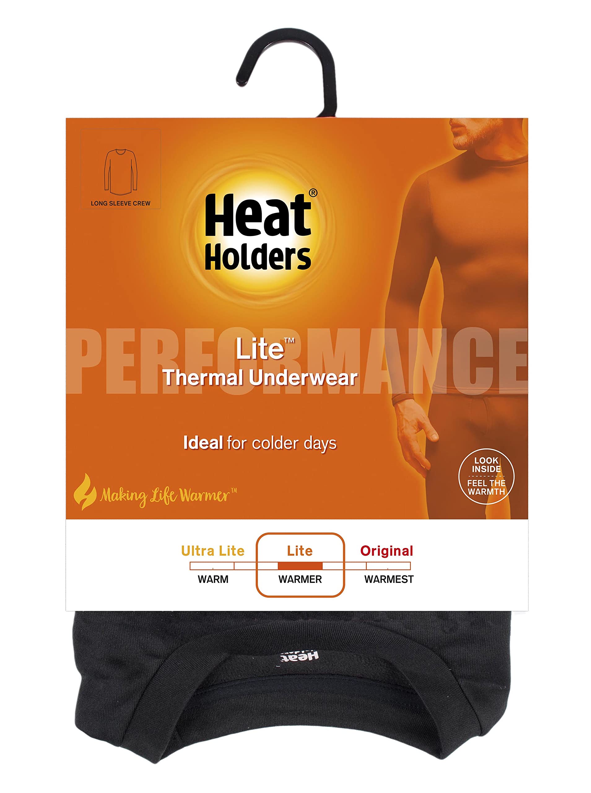 Heat Holders Men's Thermal Long Sleeve Base Layer Top for Winter - Warm Thermal Underwear for Cold Weather, Hiking & Outdoor Activities